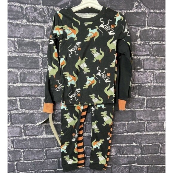 Carter's 4 Piece Glow in the Dark Dinosaur T-Rex Halloween Pajama Set 12 Months - Picture 4 of 9